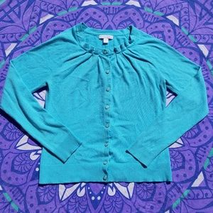 NY&Co Teal Button Up Cardigan